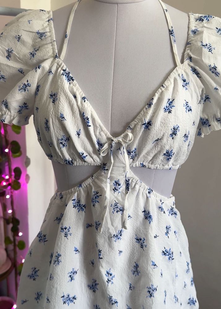 Floral Cutout Mini Dress
