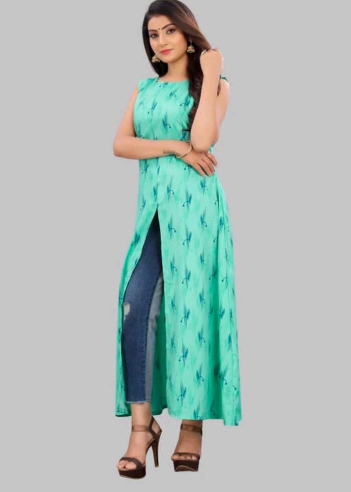 Stylish Blue Printed Kurta