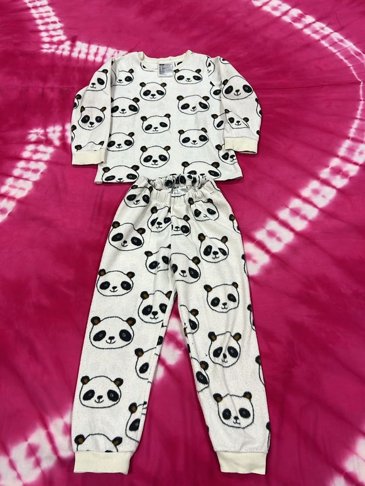 H&amp;M Panda Print Pajama Set