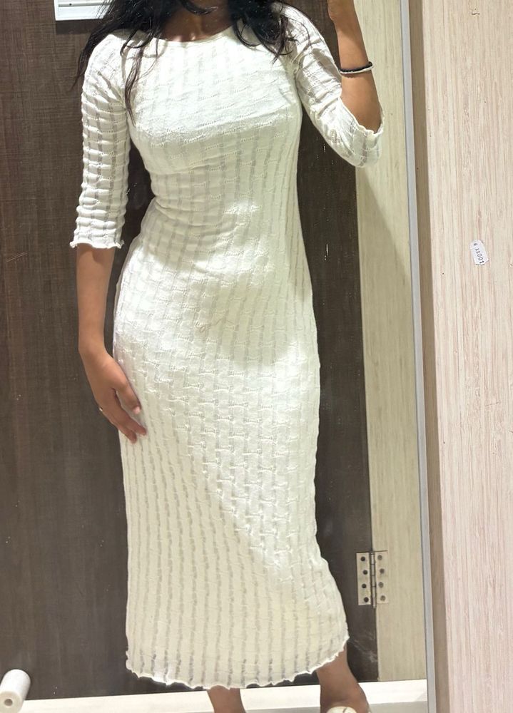 Elegant White Midi Dress