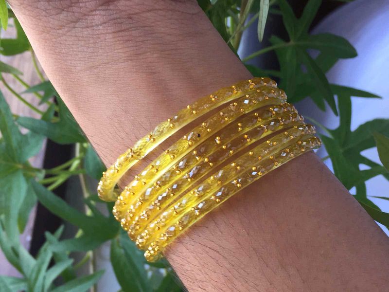 Yellow Bangle Set