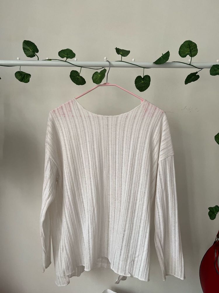 White Long Sleeve Top