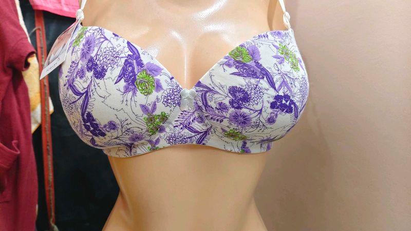 Floral Print Bra