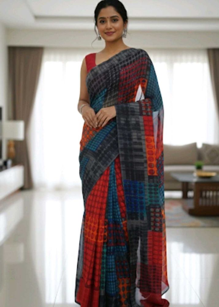 Elegant Multicolor Saree