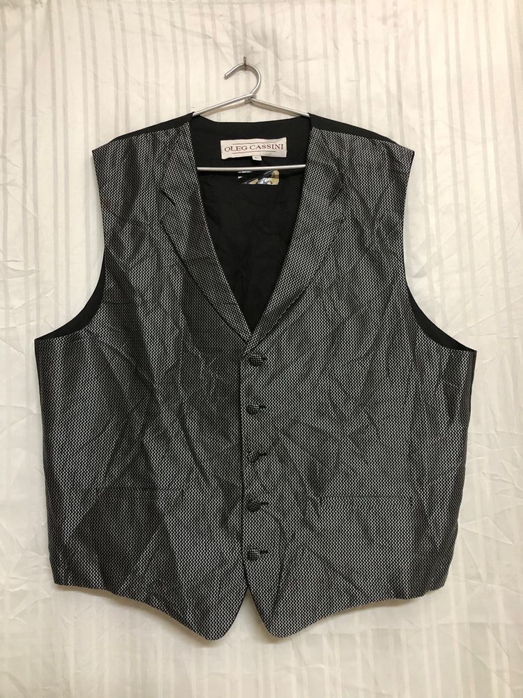 Oleg Cassini Black Waistcoat