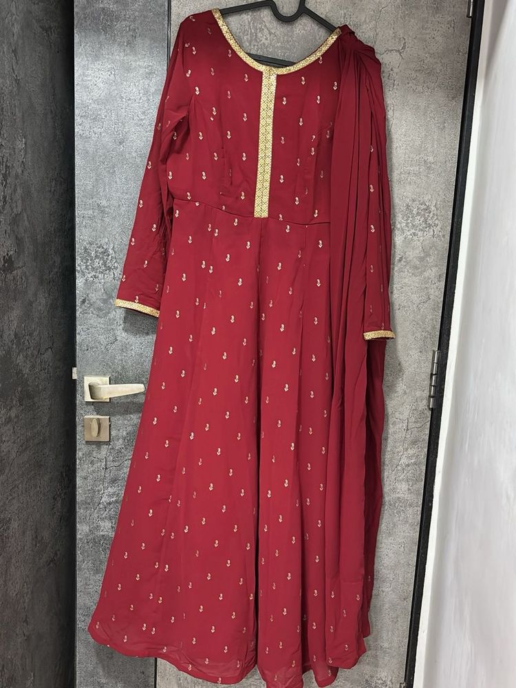Indya Maroon Anarkali 🪷