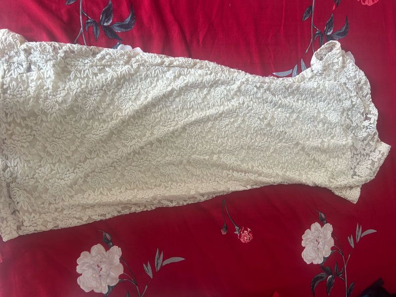 Vintage Inspired Lace Dress Size-M
