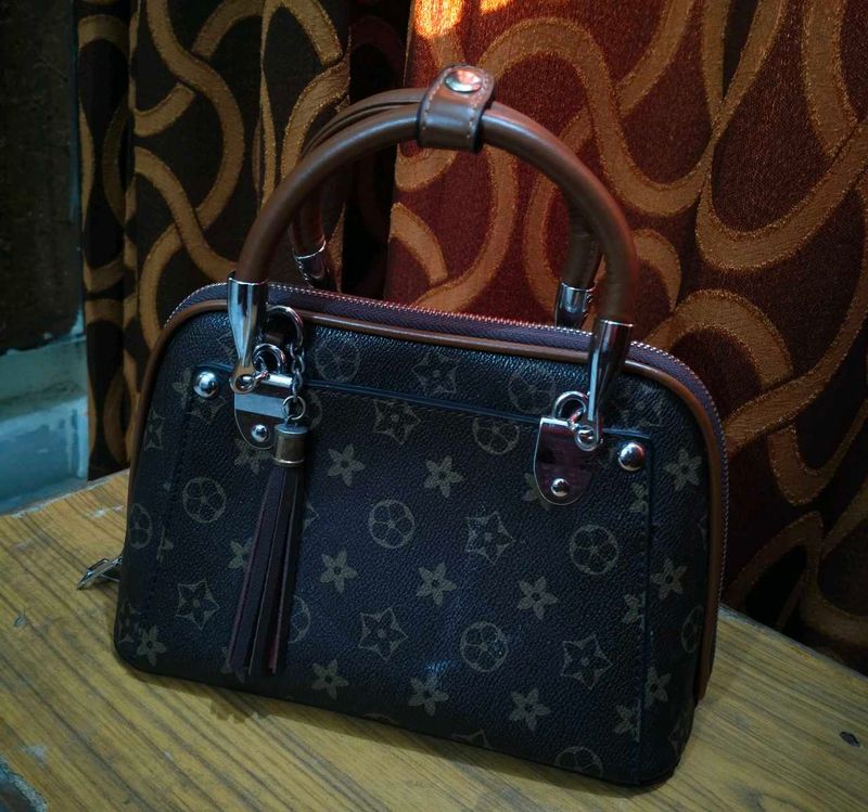Brown Patterned Handbags