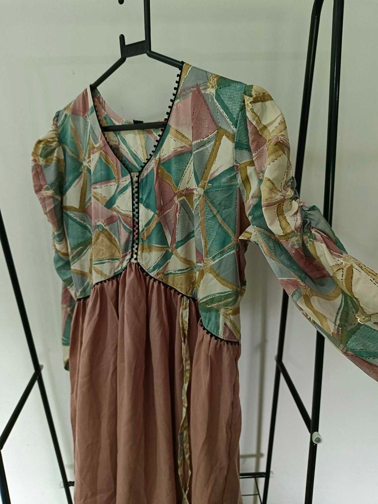 Puff Sleeve Dusty Pink Kurta