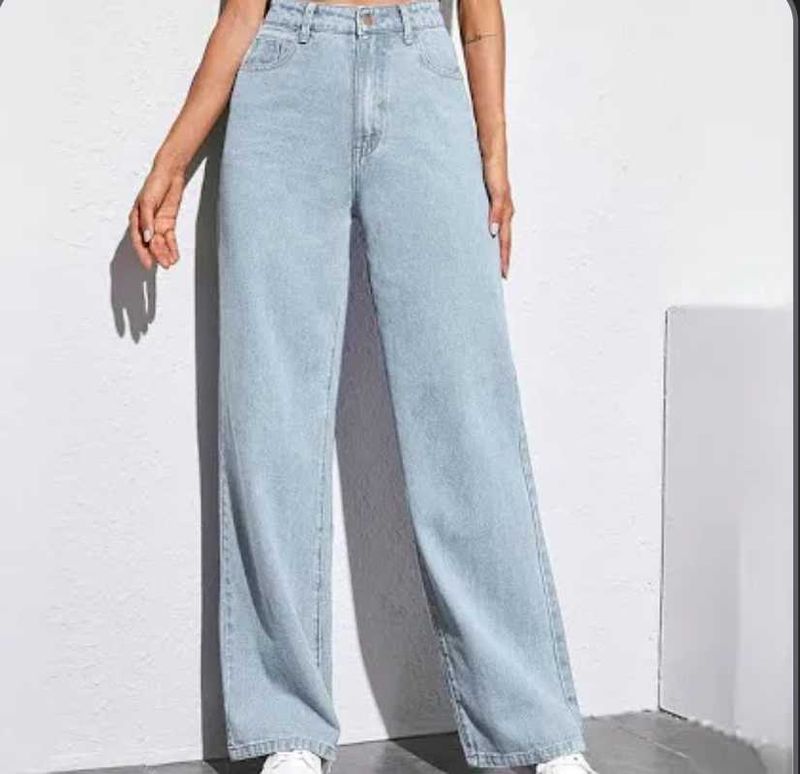Light Wash Wide Leg Jeans