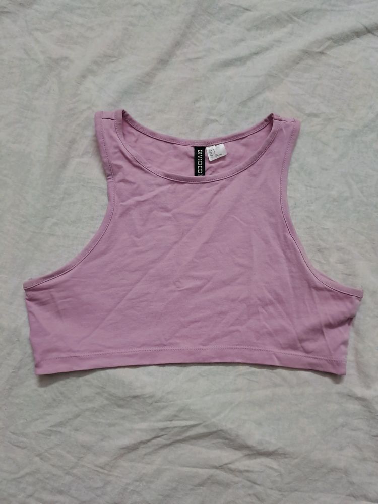 H&amp;M Lavender Coloured Crop Top