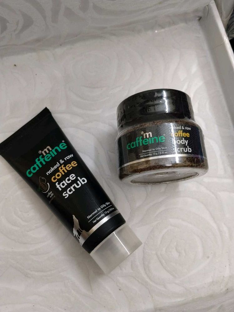mCaffeine Face &amp; Body Scrub Set