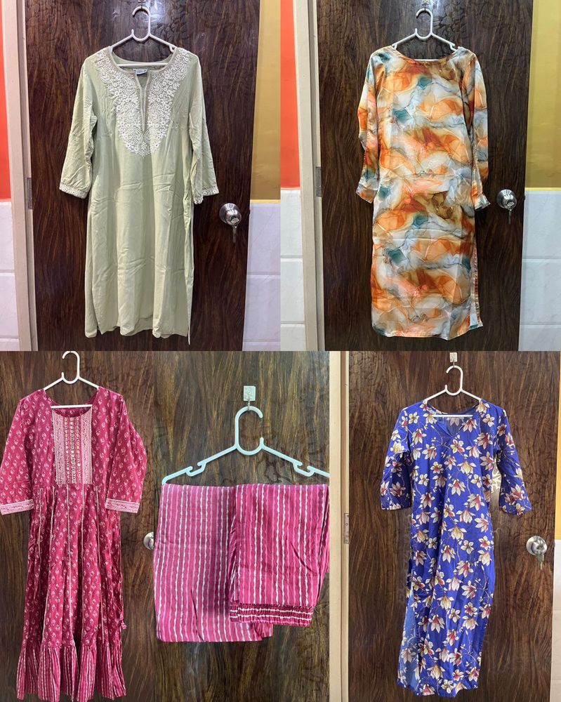 Combo 4 |34 Bust Kurta Set For Women