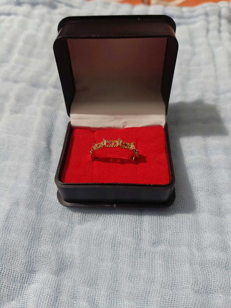 High Quality Gold Plated Geometric Ring