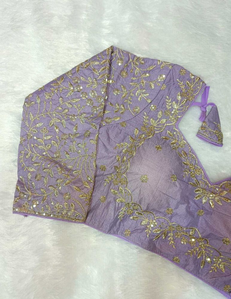 Embroidered Lilac Blouse