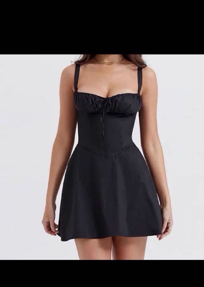 mini black corset dress