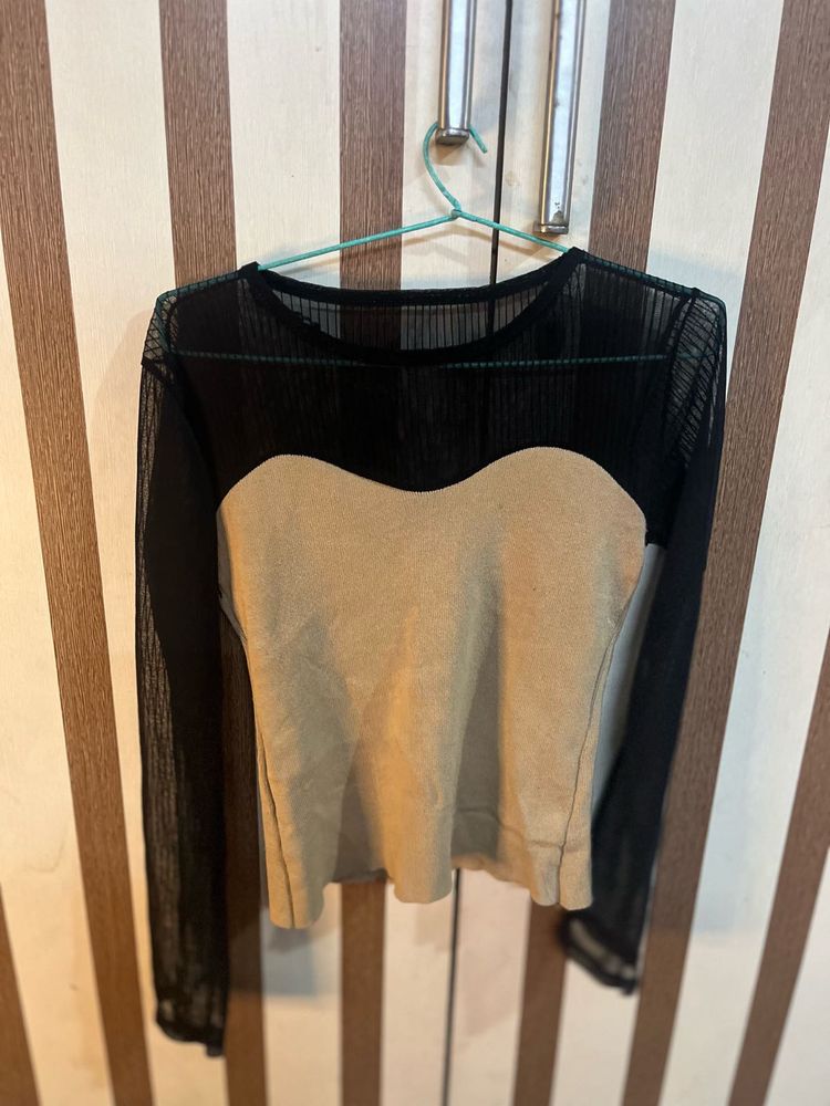 Sheer Sleeve Top