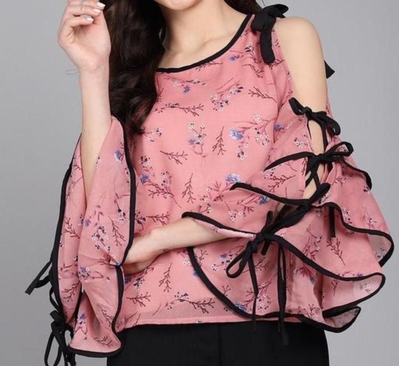 Floral Cold Shoulder Top