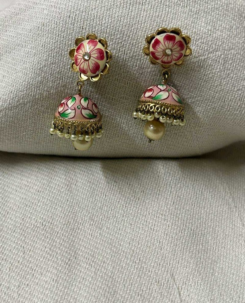 Floral Jhumka Earrings