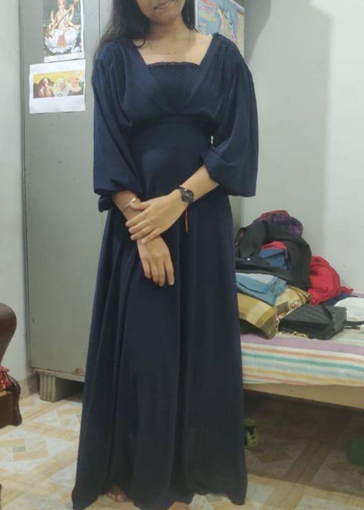 Elegant Navy Maxi Dress