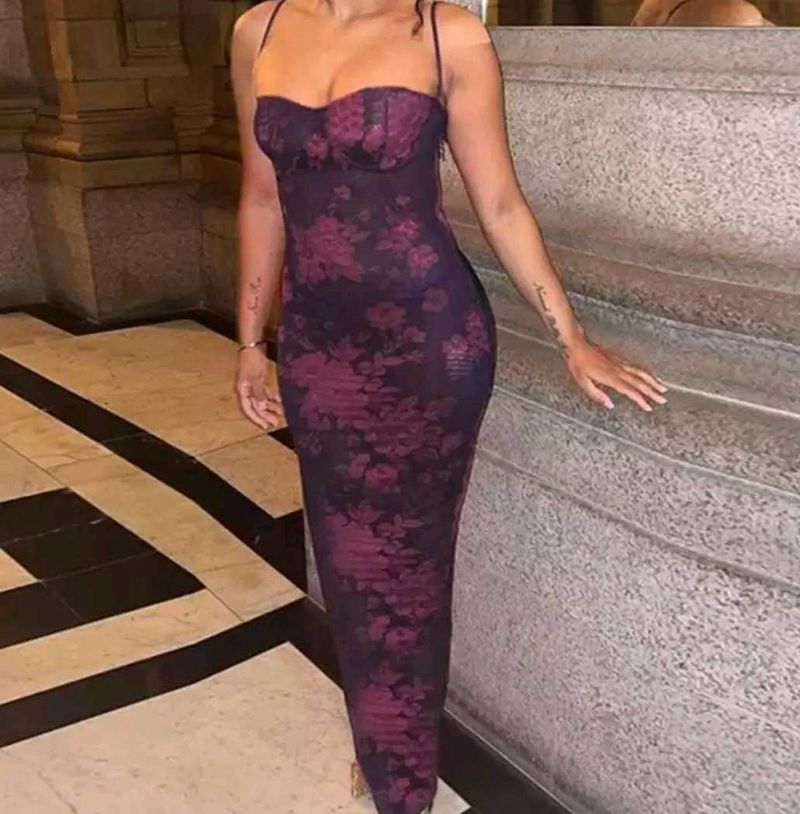 Bustier Bodycon Midi Dress(New With Tag)