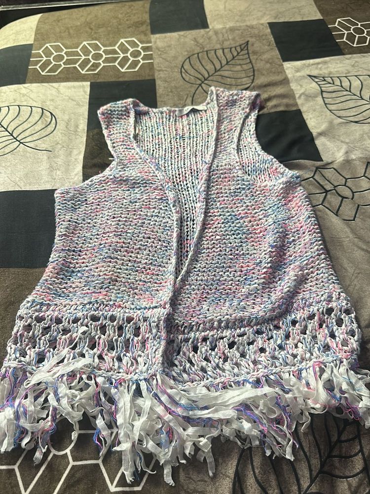Boho Fringe Sweater Vest