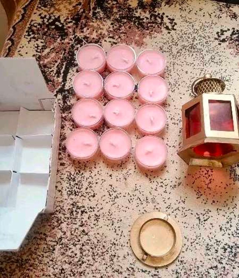 Pink Tea Light Candles (12 Pack)