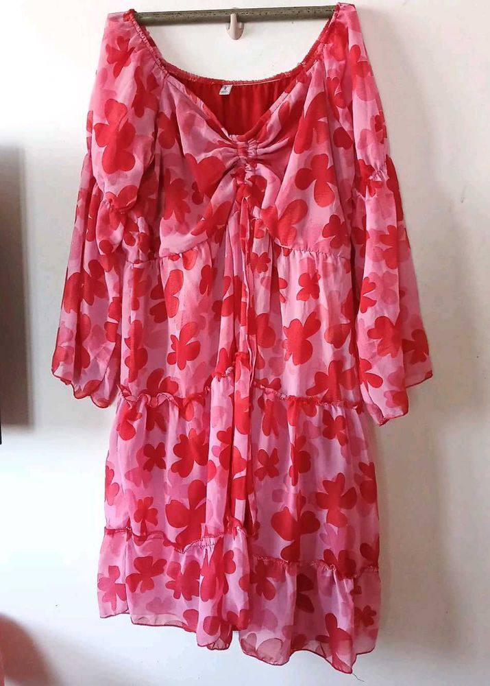 Floral Print Mini Dress