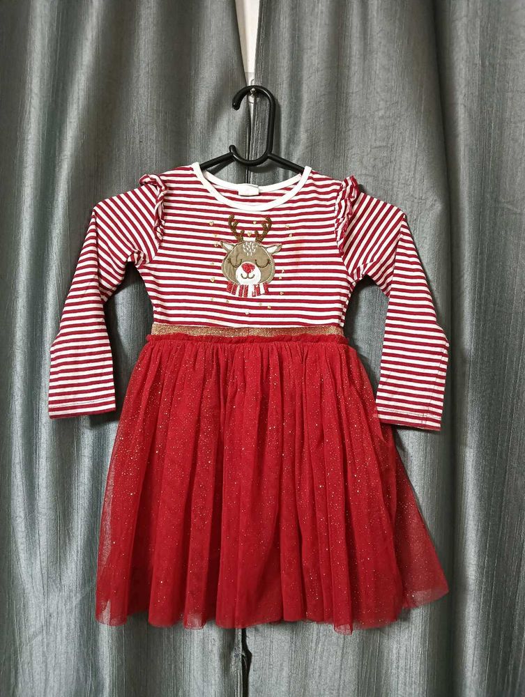 Adorable Girls Christmas Reindeer Dress ❤️