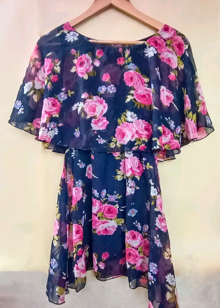 Floral Cape Top