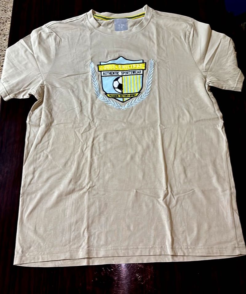 Louis Philippe Embroidery Graphic Print T-Shirt