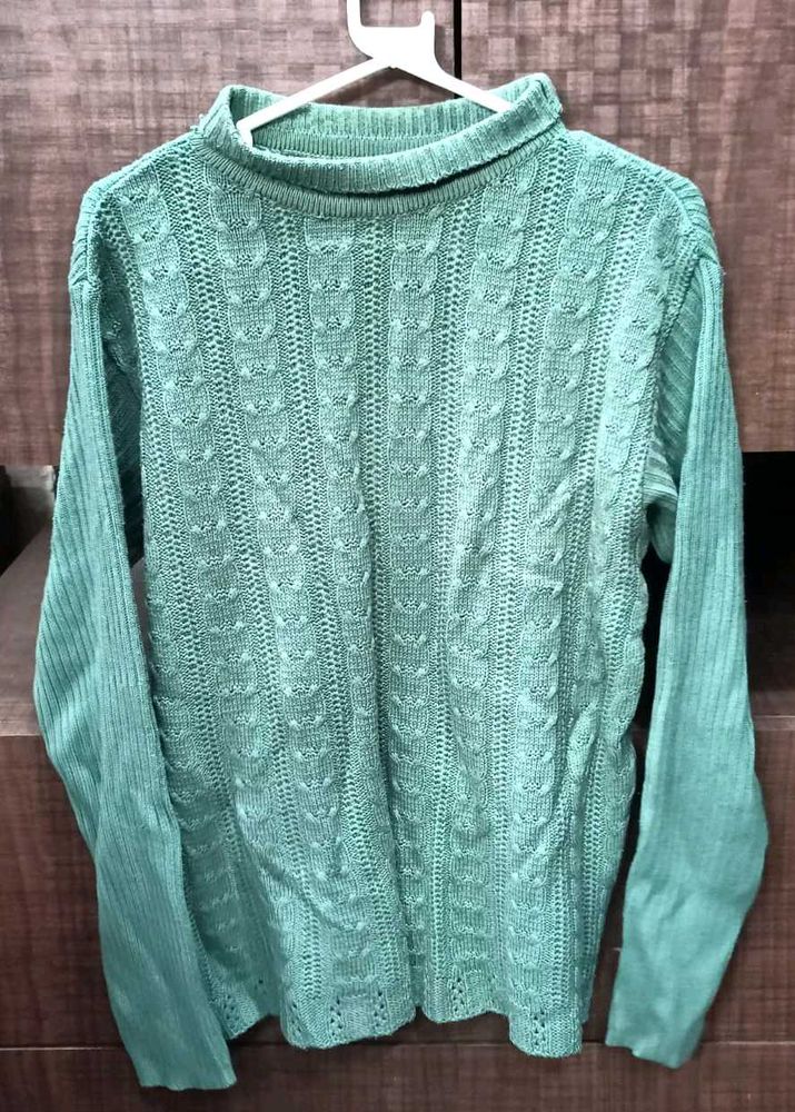 Aesthetic Sage Green Sweater