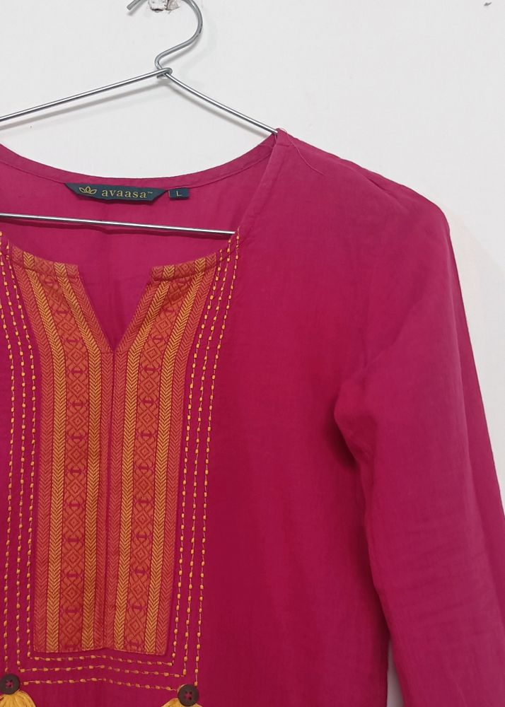 Staright Pink Kurta