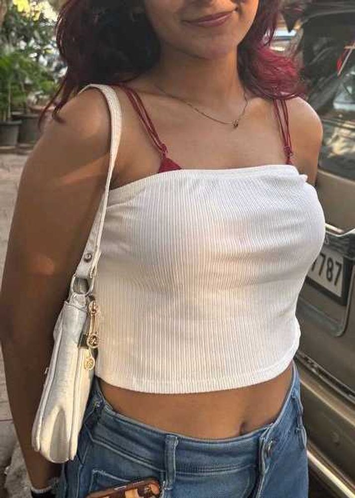 h&amp;m white tube top