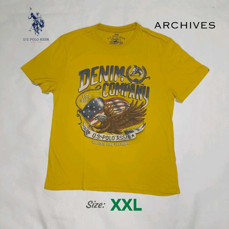 U.S POLO ASSN Mustard Tshirt