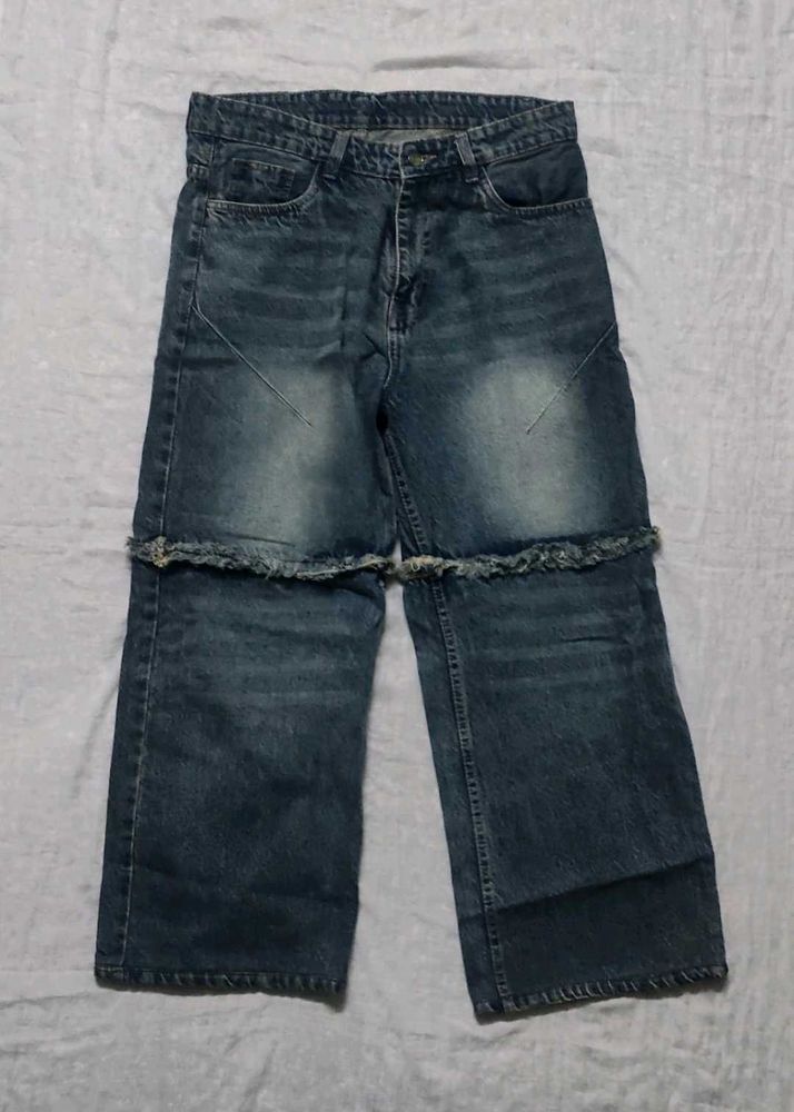 Unique Cropped Wide-Leg Jeans