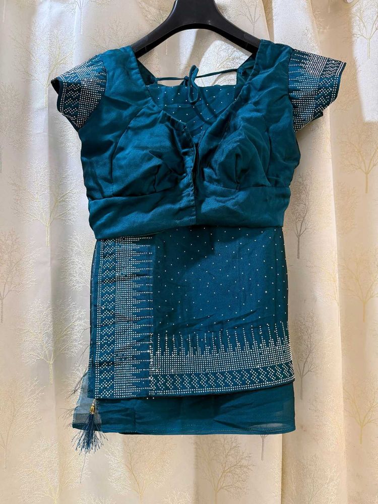 Blue Stones Saree &amp; Blouse