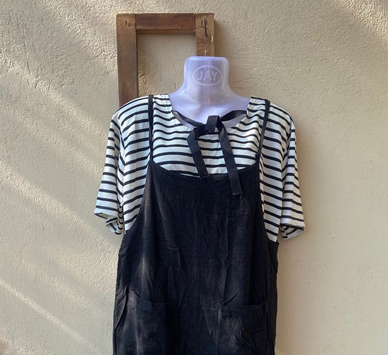 combo Striped Bow Top and jumper