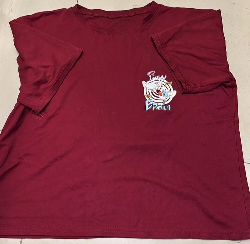 Maroon Graphic T-Shirt