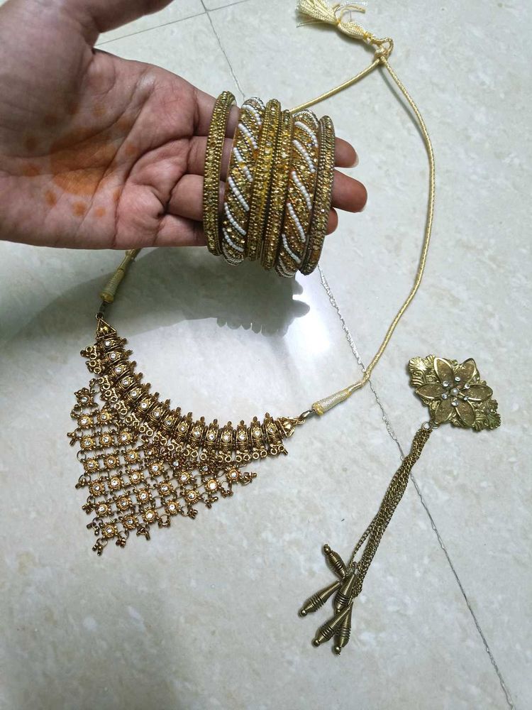 Combo Of Necklace+ Bangles