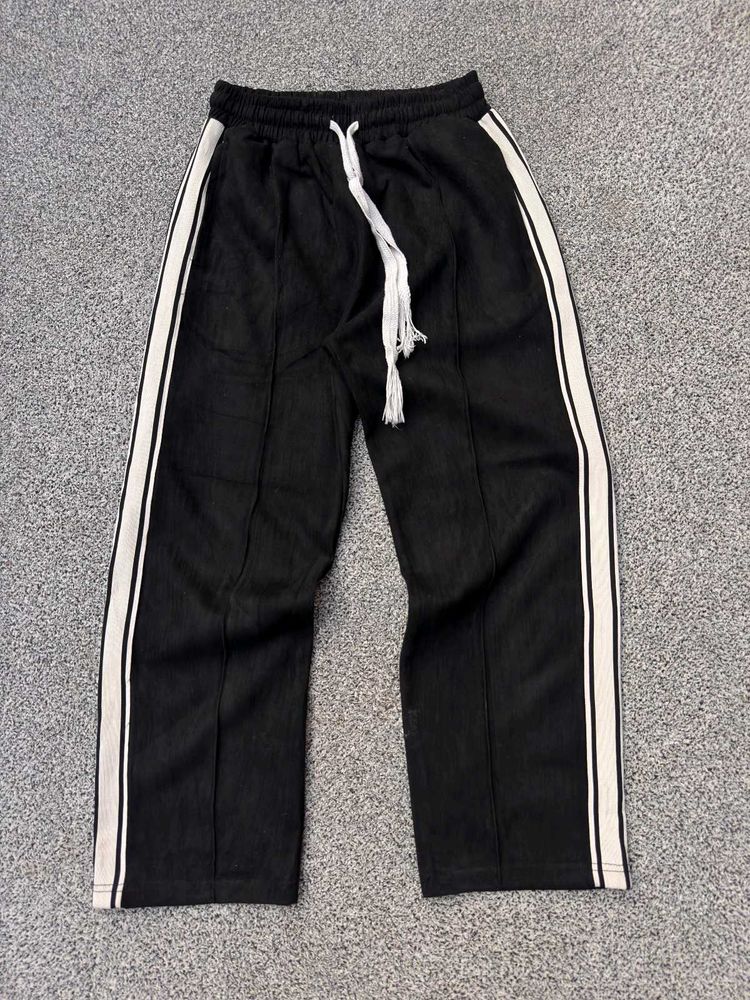 Striped Black Casual Pants