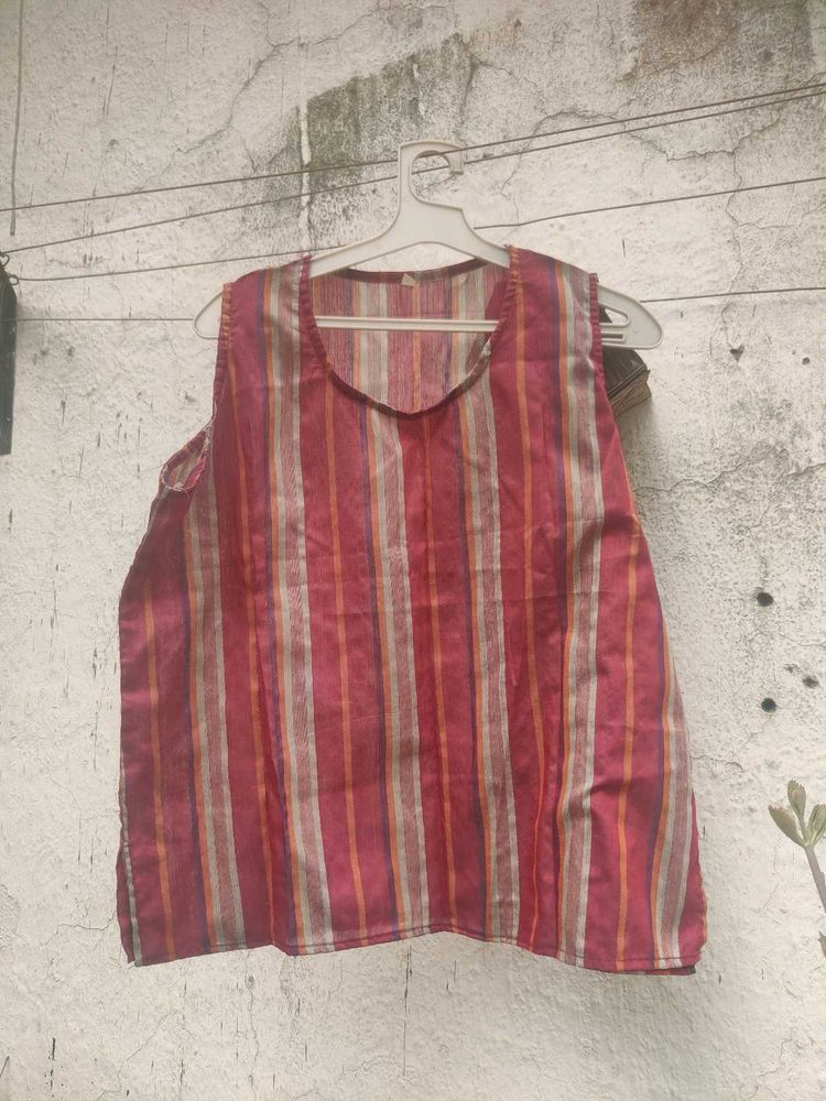 Striped Sleeveless Top