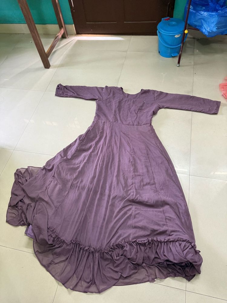 Purple Anarkali Gown
