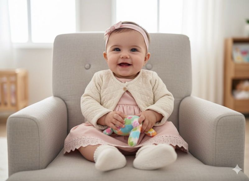 Adorable Baby Girl&#39;s Quilted Cardigan