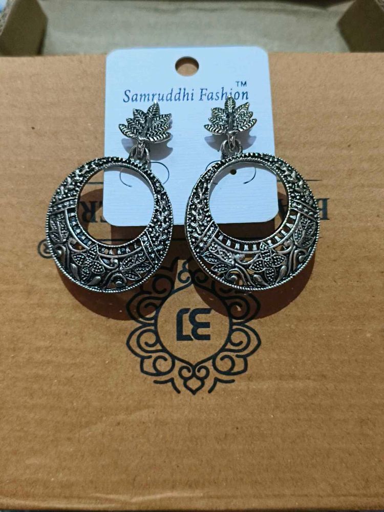 Elegant Silver Tone Earrings