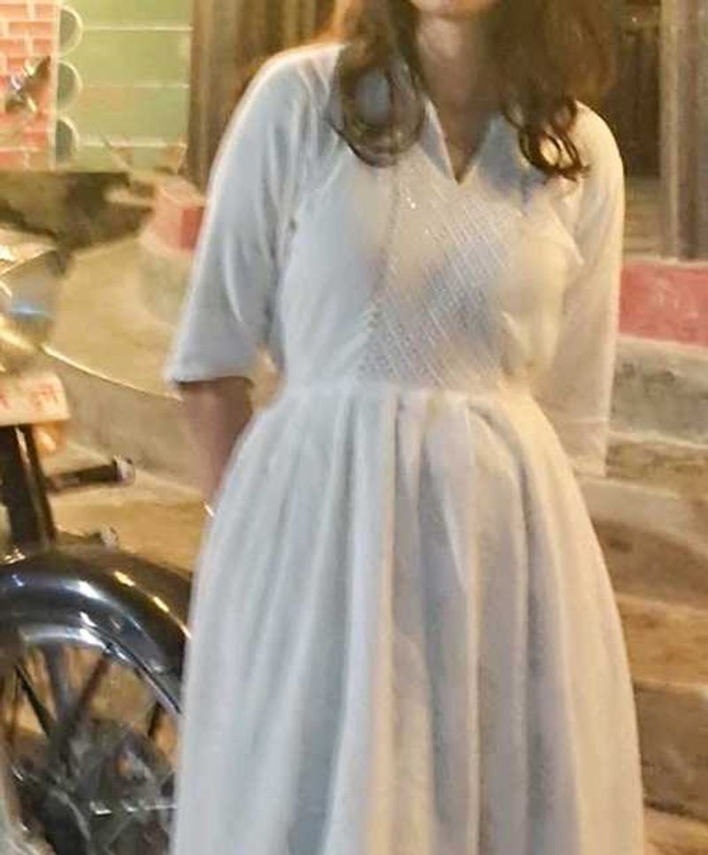 Elegant White Ethnic Gown