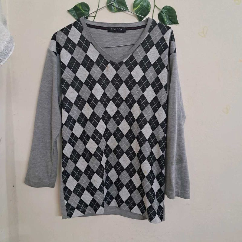 Checked Hoodie
