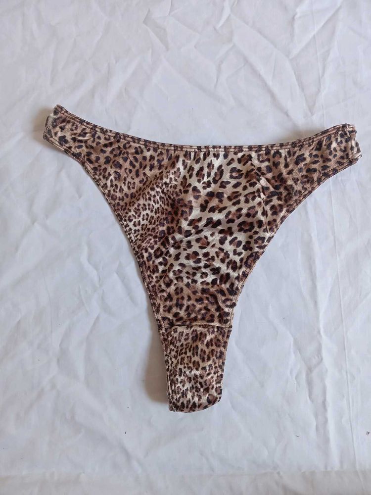 Leopard Print Thong