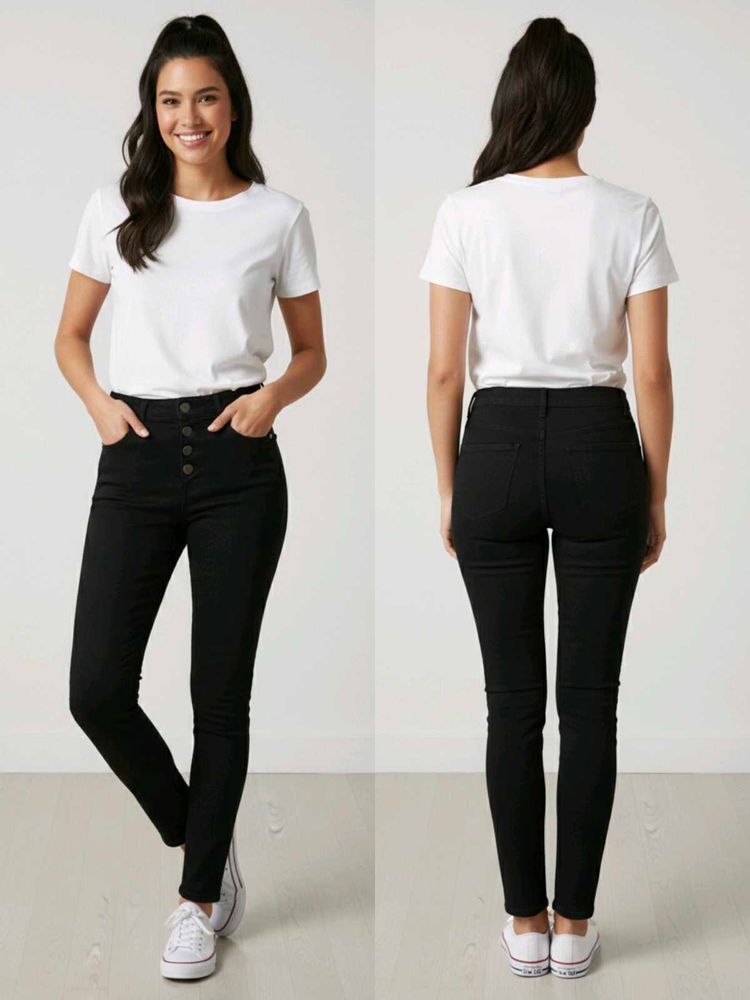 Black High-Waisted Jeans
