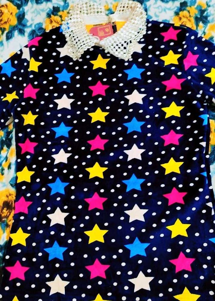 Star Print Mini Dress